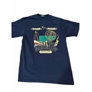 Vintage Y2K Nordkapp Norway North Cape T-Shirt Vintage Travel Souvenir Size M